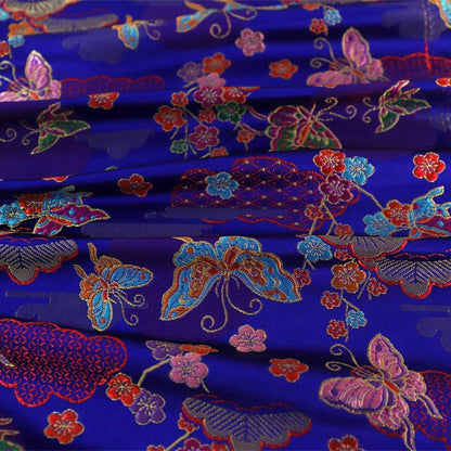 Butterfly Jacquard Brocade Fabric: Traditional Rayon Sewing Material