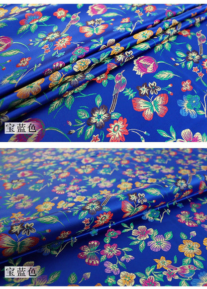 Tissu brocart papillon : jacquard de soie et rayonne de 114 cm de large