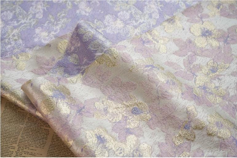 Gold Thread Jacquard Fabric: Retro Upholstery, Costume, & Decor