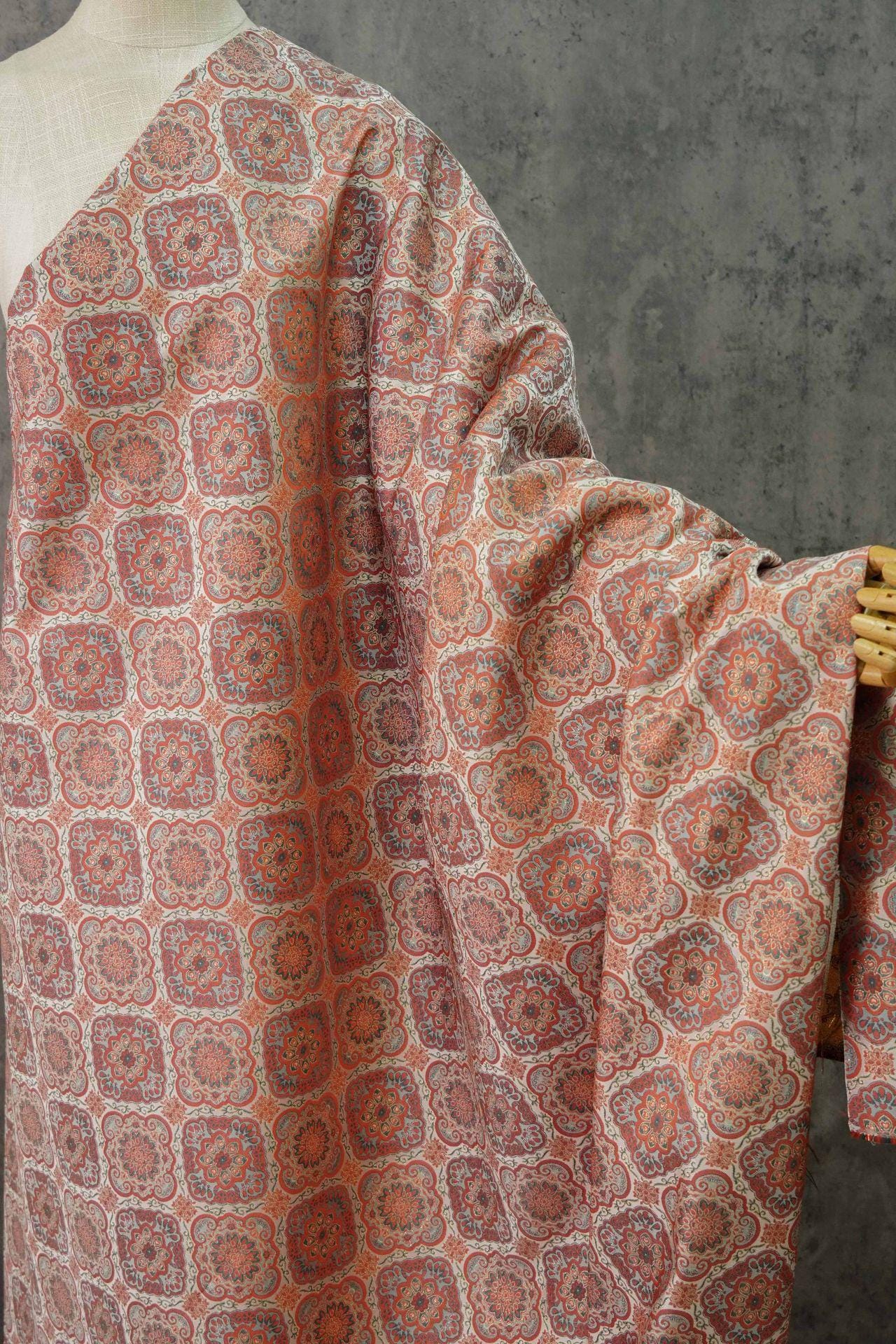 DunHuang Baoxiang Brocade Fabric: 65"W Tibetan Costume Material