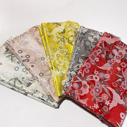 Crane Jacquard Satin Fabric: Retro Damask Brocade, 57"W