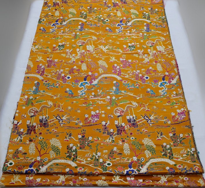 Tissu brocart jacquard à motifs floraux : matériau de couture traditionnel chinois