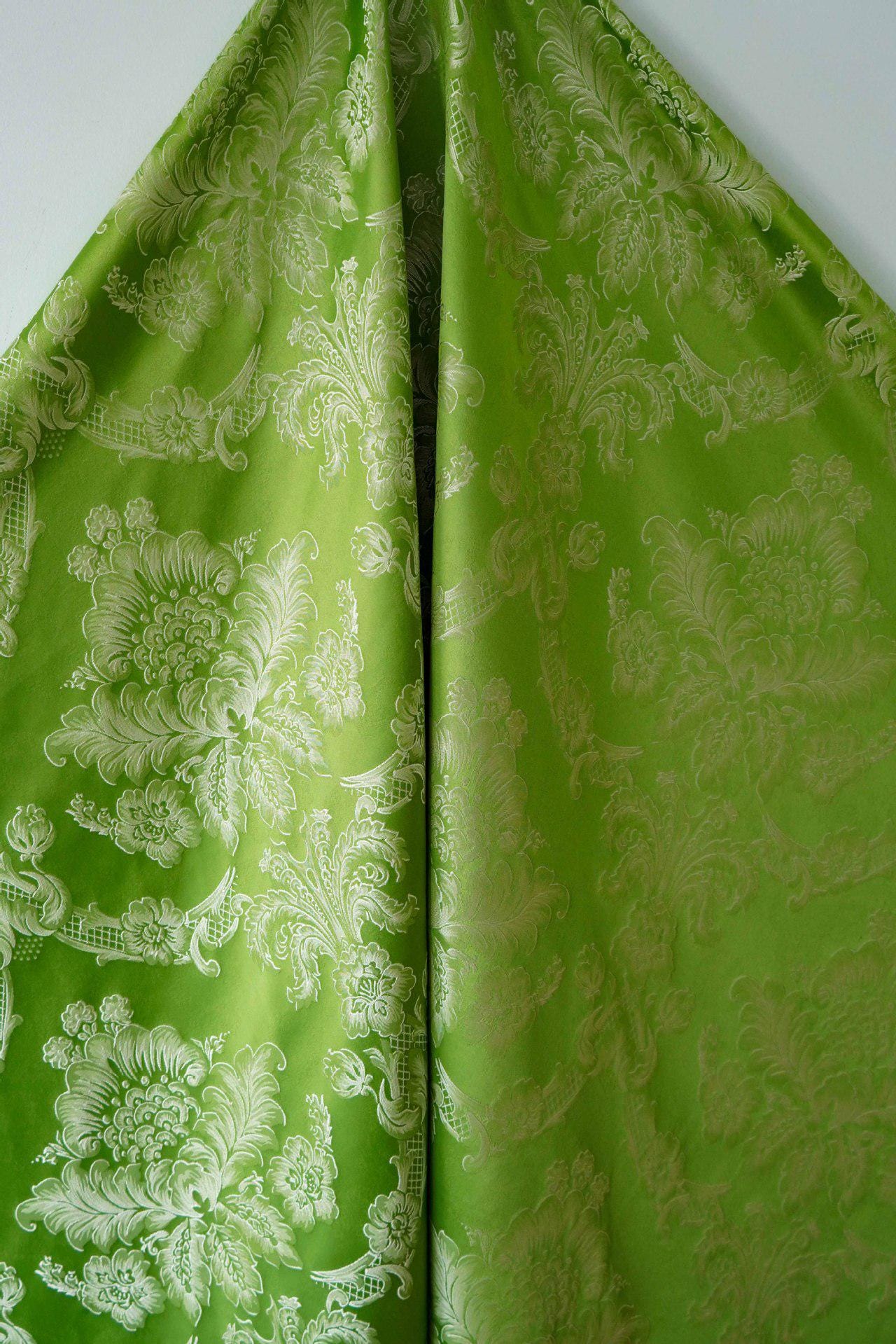 Embossed Rose Jacquard Fabric ��" Wide Polyester Blend