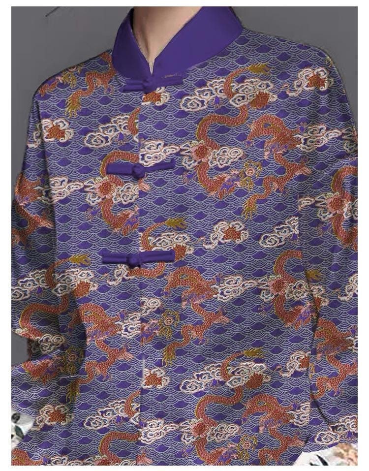 Dragon Brocade Fabric: 55" Wide Rayon Blend for Cheongsam