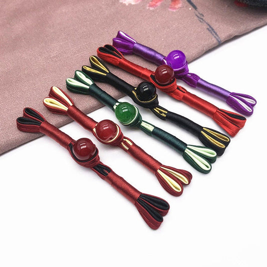 Handmade Satin Cheongsam Buttons: Retro Ethnic Style Closure Knots