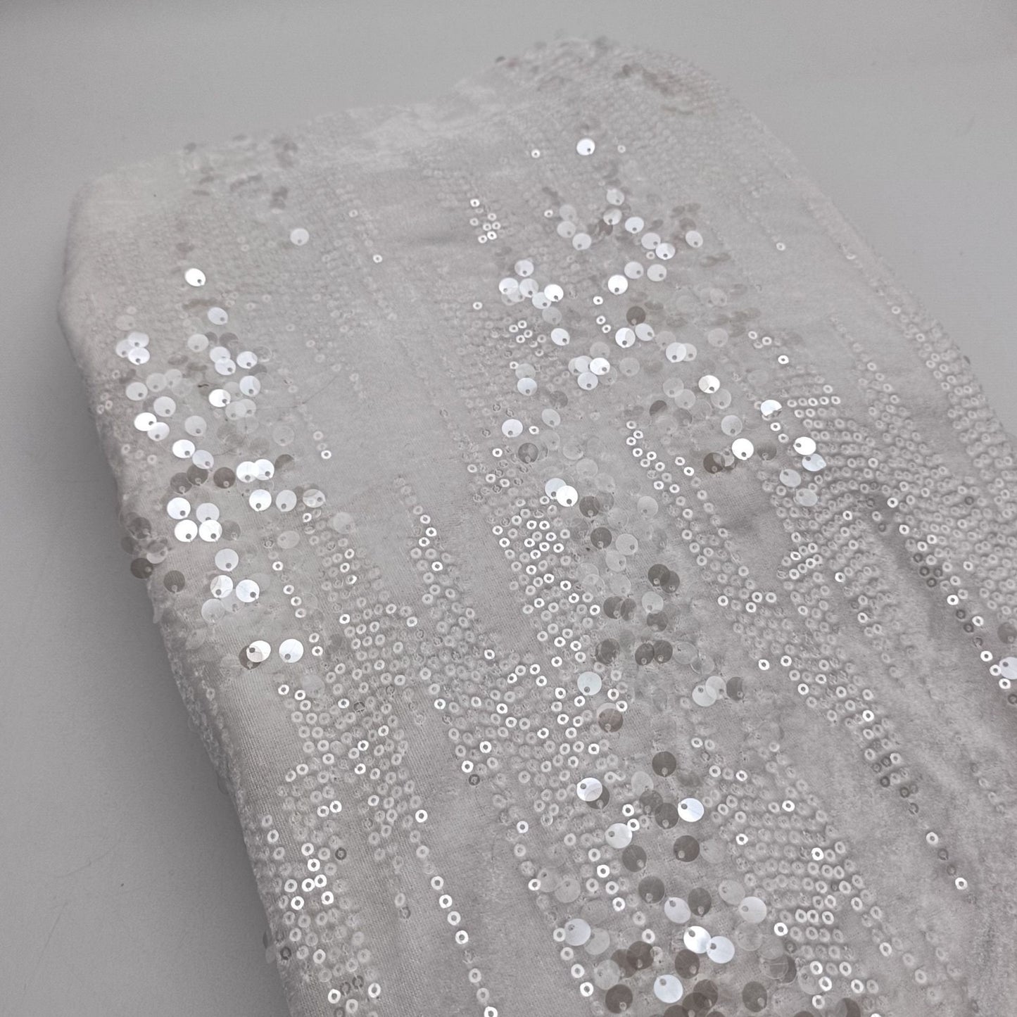 Colorful Sequin Lace Fabric: 49"W Gradient Beaded Mesh, DIY Sewing