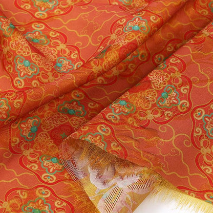 Tissu jacquard Baoxiang : satin soyeux de style chinois (largeur : 150 cm)