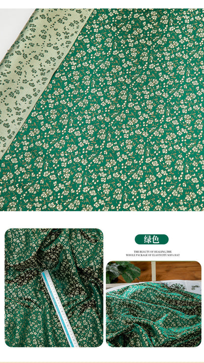 Floral Silk Brocade Fabric: 45" Wide Wedding Costume Sewing Fabric