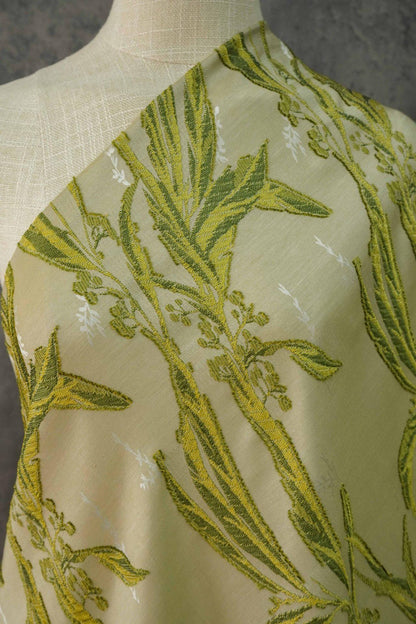 Vintage Lily of the Valley Jacquard Fabric: 59" Wide, Upholstery & Costume
