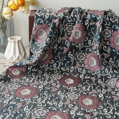 Jacquard Lotus & Butterfly Fabric: Autumn/Winter Vest Material, 59" Wide