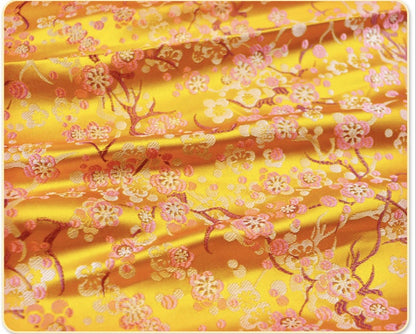 Plum Blossom Silk Brocade Fabric: Multicolored Cheongsam Qipao Material