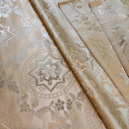 Floral Jacquard Brocade Fabric: Chinese Mongolian Style Rayon (29.5" Wide)