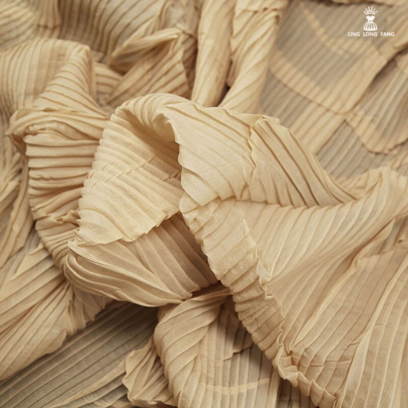 Pleated Crepe Fabric: 40" Wide Designer Material