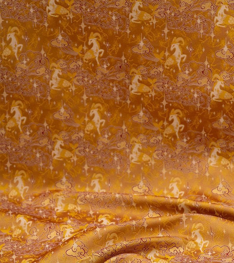 Tissu brocart chinois : mélange de rayonne de 150 cm de large pour cheongsam et décoration