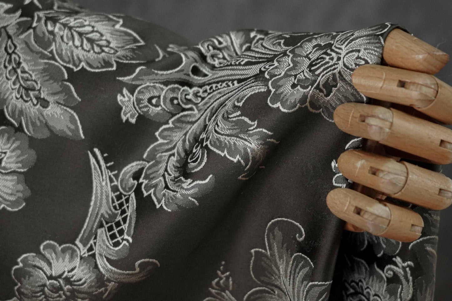Embossed Rose Jacquard Fabric ��" Wide Polyester Blend