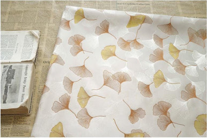 Ginkgo Leaf Jacquard Fabric: Soft Polyester Upholstery & Costume DIY