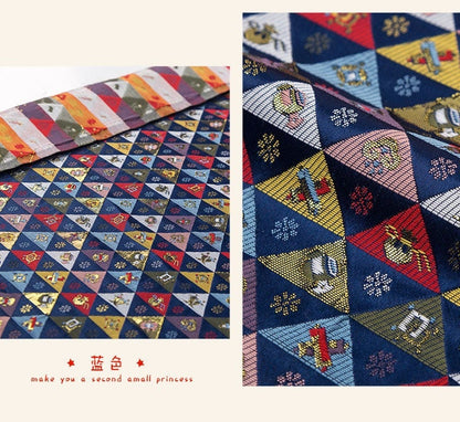Japanese Brocade Fabric: Silk Blend, Eight Treasures Design