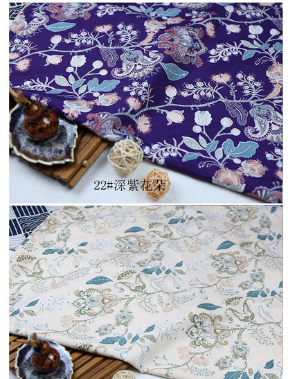 Floral Print Chiffon Fabric: Soft Polyester Satin, 59" Wide