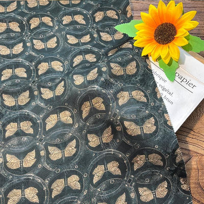 Elegant Vintage Butterfly Rayon Jacquard Cloud Brocade Fabric, 59" Wide