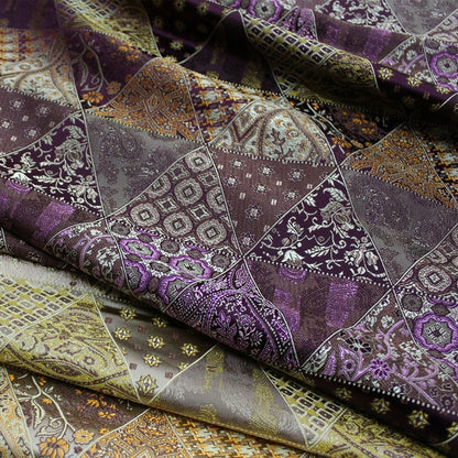 Tissu patchwork brocart : jacquard damassé en soie et rayonne, tissu pour costumes, décoration intérieure, au mètre