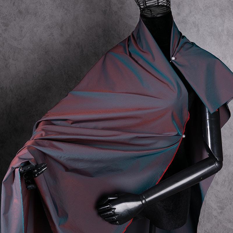 Two-Tone Windbreaker Fabric: Fantasy Color Fashion Coat Material