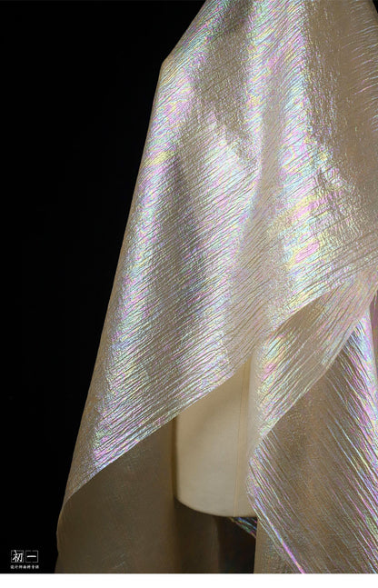 Gradient Organza Fabric: Irregular Pleats, 55" Wide - Wedding, Prom, Crafts