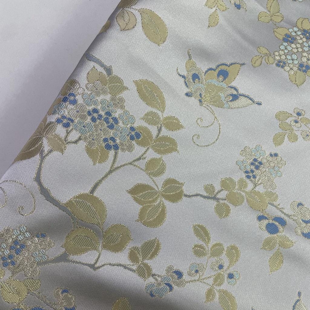 Butterfly Silk Brocade Fabric: 55"W Rayon Blend, Sewing & Upholstery