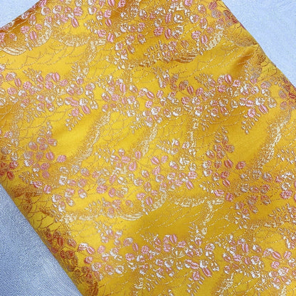 Floral Jacquard Brocade Fabric: 29.5" Wide Silk Rayon Blend