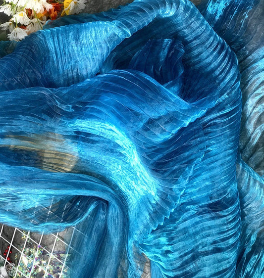 Mermaid Water Reflective Organza Fabric: 57" Wide Stiff Texture