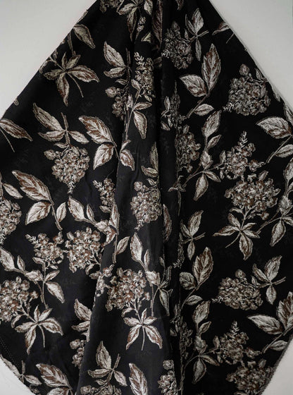 Retro Floral Jacquard Fabric: 49" Wide Polyester Upholstery & Costume DIY
