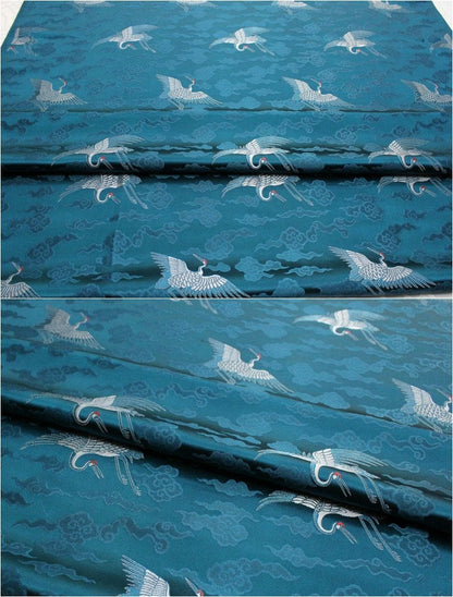 Crane Brocade Fabric: Colorful Cheongsam Qipao Material