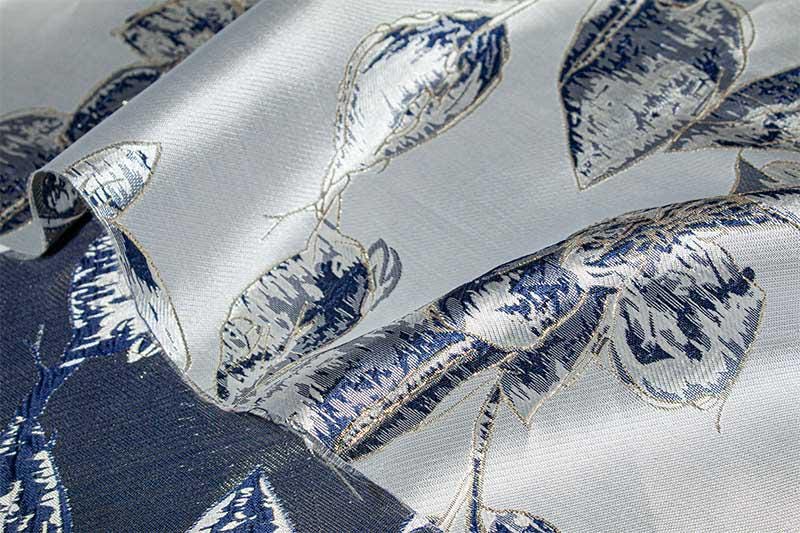 Floral Gold Thread Jacquard Fabric: 3D Designer Sewing Material