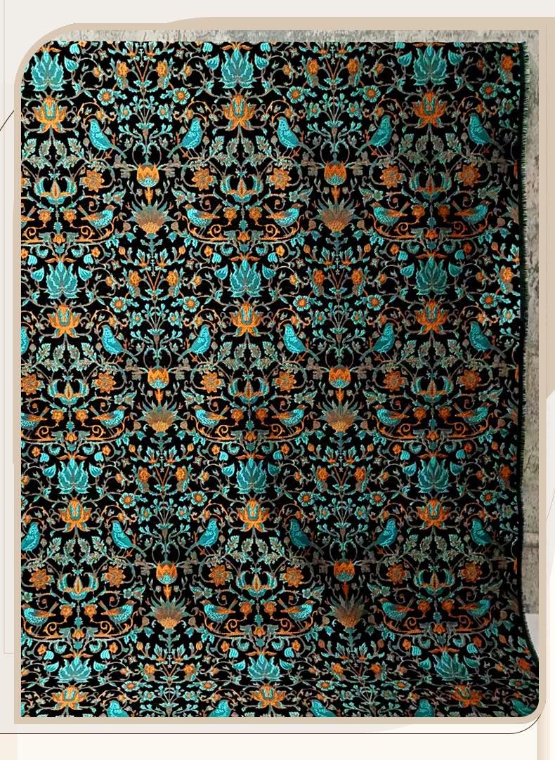 Luxury Velvet Chenille Jacquard Fabric ��� Autumn Winter Woven Upholstery Materi" Wide