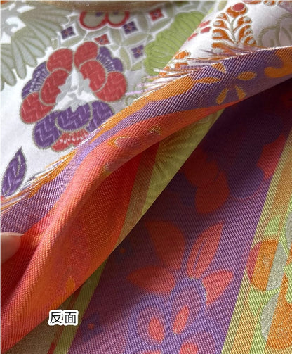 Nishijin Ori Brocade Fabric: Banana Flower Jacquard Silk (59"W)
