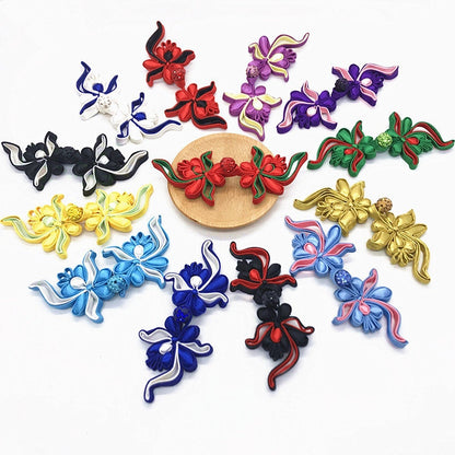 Handmade Satin Chinese Knot Buttons: Cheongsam Frog Closures