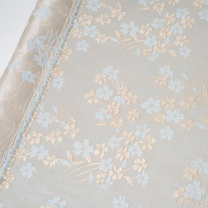 Gold Thread Floral Jacquard Fabric: Japanese Style Upholstery, Prom Dress Sewing Fabric (59" W)