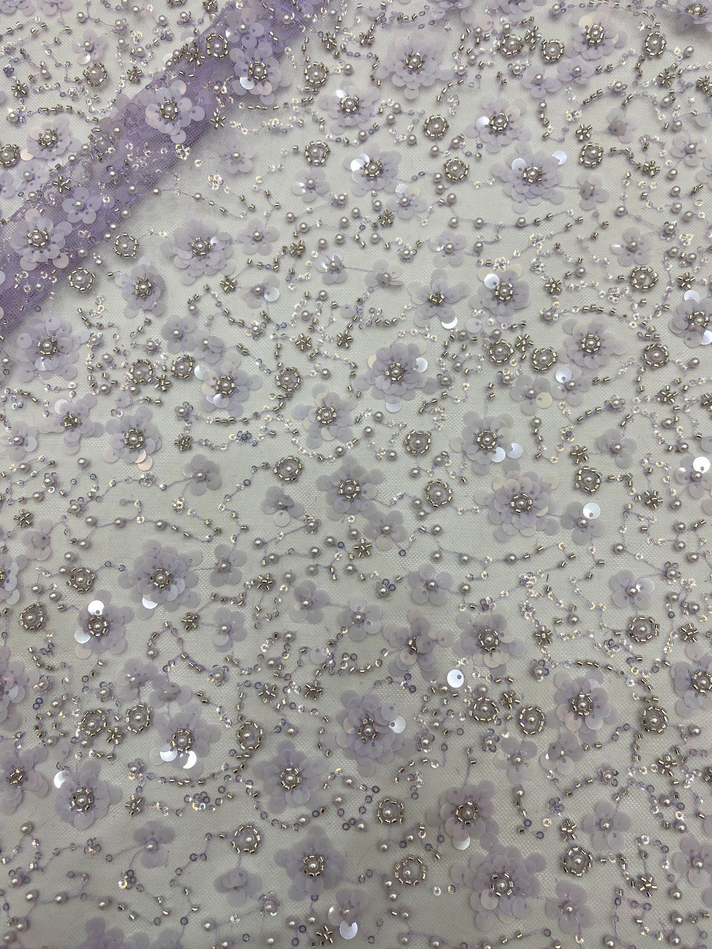 Robe de bal de mariée en dentelle à sequins brodée, 127 cm de large