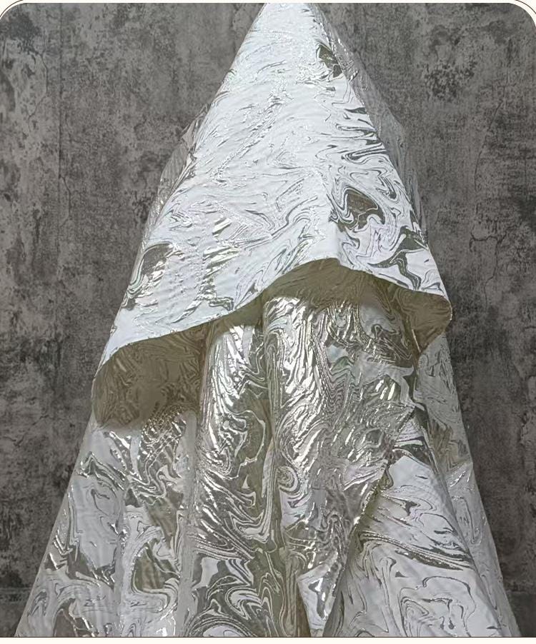 Double-Sided European Landscape Jacquard Fabric ��� 3D Embossed Gold Weave, Luxury Tapestry Texti"Wide