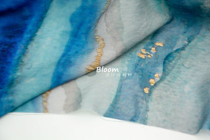 Teal Blue Silky Hemp Tencel Linen Fabric: Sewing & Crafts