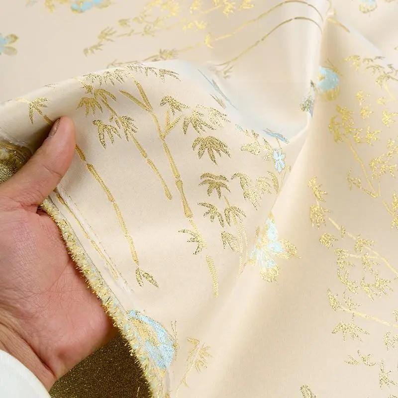 Butterfly Bamboo Brocade Fabric: 59"W Tibetan Style Drapery