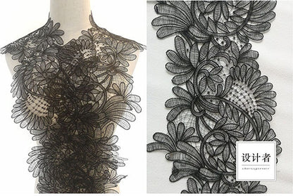 Embroidered Flower Lace Ribbon: Palace Forest Style Polyester Trim