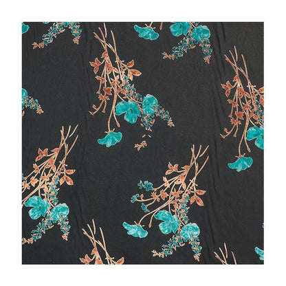 Burnout Floral Viscose Velvet Fabric: Soft Drape for Kimono, Costume