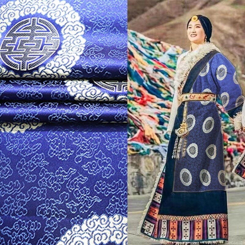 Chinese Brocade Fabric: Mongolian Gown, Tibetan Robe, Upholstery Fabric