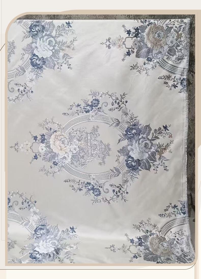 Flower Jacquard Brocade Fabric ��� Money Tree Pattern Upholstery & Clothing Material, sell by the met"Wide