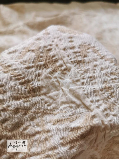 Thick Jacquard Linen Fabric: Eco-Friendly Wabi Sabi Fiber, 53"W