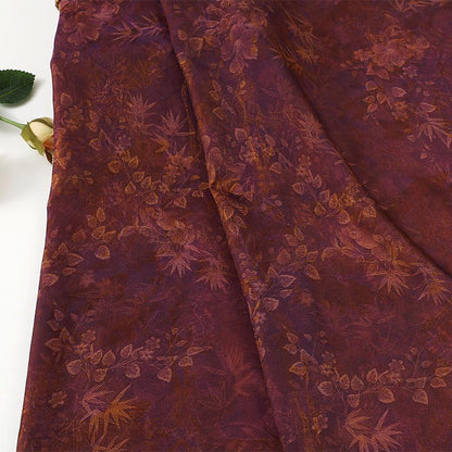 Blue Floral River Print Fabric, Viscose Nylon Blend, 59" Wide