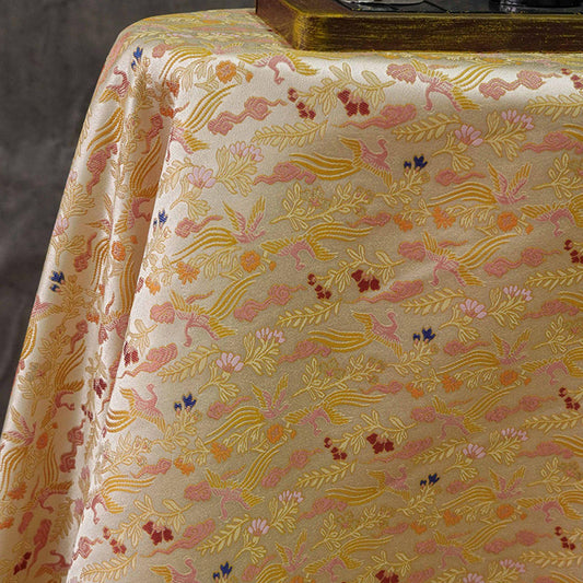Tissu brocart Phoenix : mélange de rayonne de 150 cm de large, tissu pour robe d’empereur