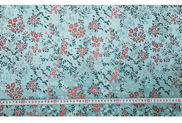 Cherry Blossom Jacquard Brocade Fabric: 45��� Wide Silk Rayon