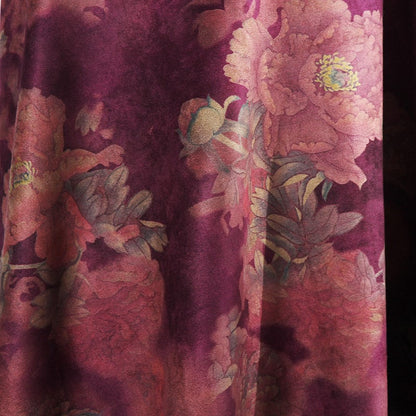 Floral Faux Suede Fabric: 59" Wide, Apparel, Upholstery by the Meter
