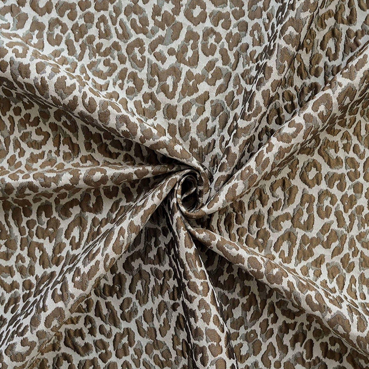 Tissu d'ameublement jacquard léopard : damas en polyester gaufré 3D, 168 cm de large